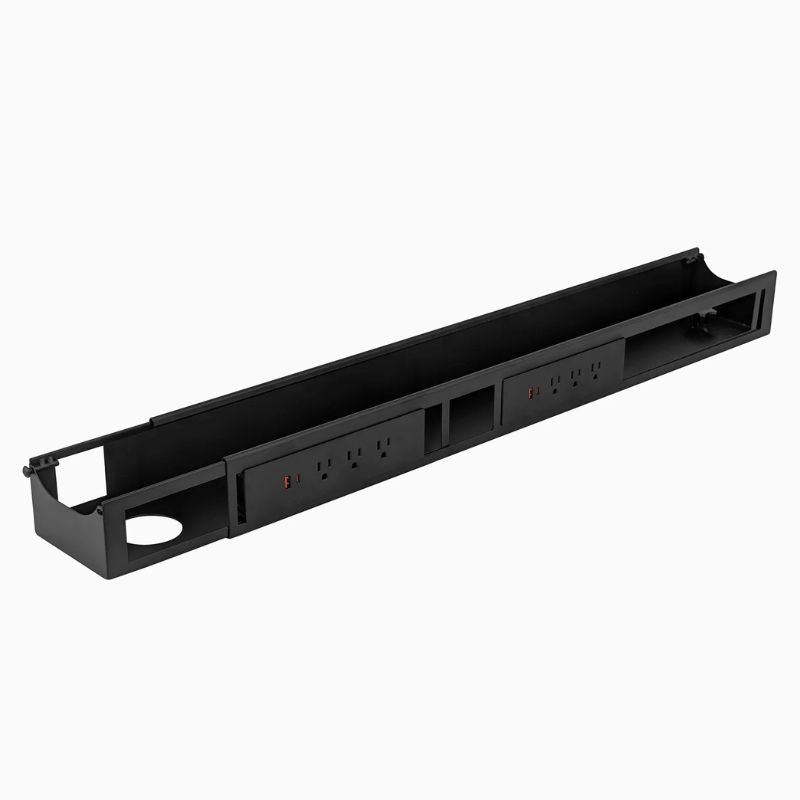 Desky Integrated Cable Data Channel Black