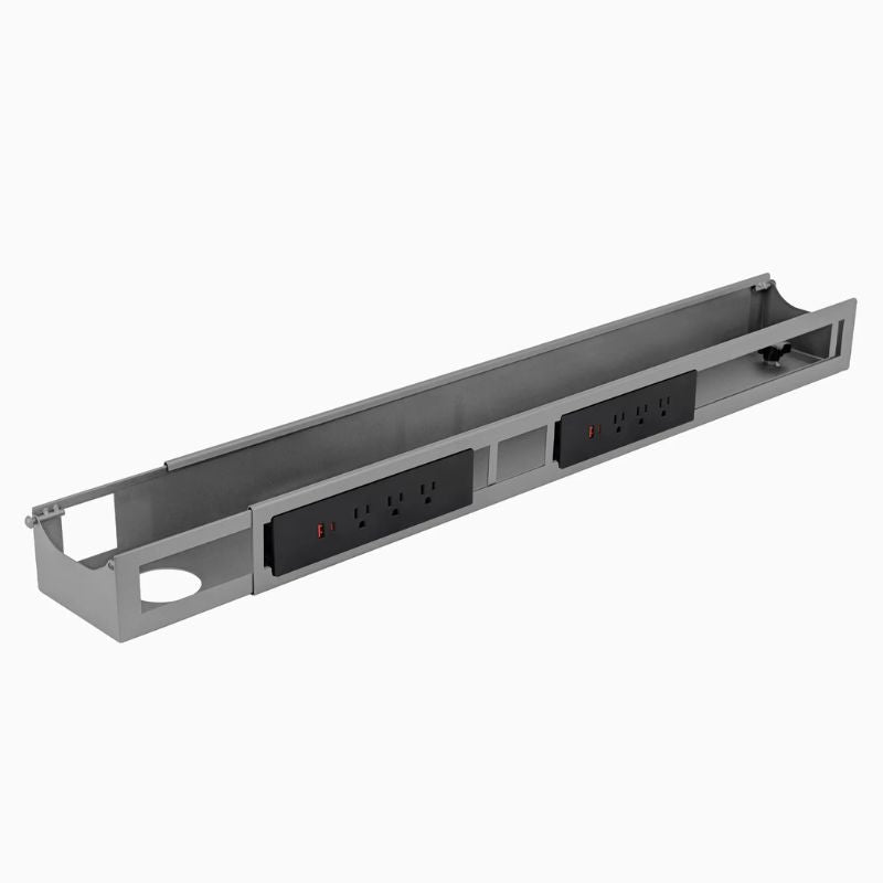 Desky Integrated Cable Data Channel Grey