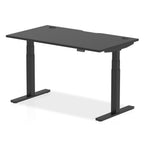 Air Black Series dual-motor standing desk, 1400mm width with Black frame