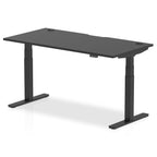 Air Black Series dual-motor standing desk, 1600mm width with Black frame