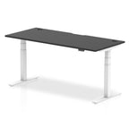 Air Black Series dual-motor standing desk, 1800mm width with White frame