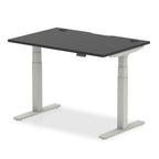 Air Black Series dual-motor standing desk, 1200mm width with Silver frame