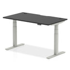 Air Black Series dual-motor standing desk, 1800mm width with Silver frame