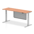 Dynamic Air Dual-Motor Slimline Standing Desk with Modesty Panel - Official Workspace View