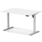 Air Lite Height Adjustable Desk With Scalloped Edge - white / silver Frame