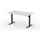 Formetiq Alto 1 Single-Motor Standing Desk, Clay Grey tabletop and Black frame