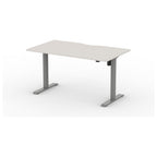 Formetiq Alto 1 Single-Motor Standing Desk, Clay Grey tabletop and Grey frame