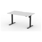 Formetiq Alto 1 Single-Motor Standing Desk, Concrete tabletop and Black frame