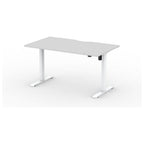 Formetiq Alto 1 Single-Motor Standing Desk, Concrete tabletop and White frame