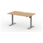 Formetiq Alto 1 Single-Motor Standing Desk, Craft Oak tabletop and Grey frame