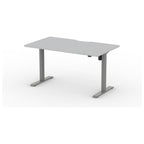 Formetiq Alto 1 Single-Motor Standing Desk, Stone Grey tabletop and Grey frame