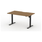 Formetiq Alto 1 Single-Motor Standing Desk, Walnut tabletop and Black frame