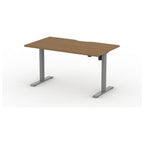 Formetiq Alto 1 Single-Motor Standing Desk, Walnut tabletop and Grey frame