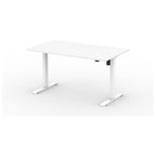 Formetiq Alto 1 Single-Motor Standing Desk, Pure White tabletop and White frame
