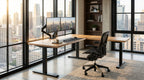 Lavoro Advance Corner Triple-Motor Standing Desk Executive Setup