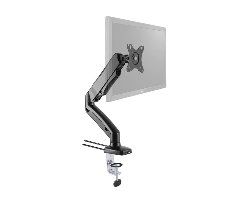 Dynamic Gas Spring Monitor Arms with USB & Audio Hub
