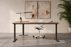Lavoro Advance Corner height-adjustable desk in styled workspace, lifestyle view 1