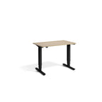 Lavoro Advance Mini 1000 x 600 mm standing desk, black frame, natural oak desktop