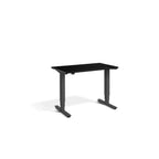 Lavoro Advance Mini 1000 x 600 mm standing desk, dark grey frame, black desktop