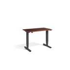 Lavoro Advance Mini 1000 x 600 mm standing desk, dark grey frame, natural dijon walnut desktop