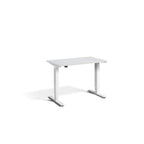 Lavoro Advance Mini 1000 x 600 mm standing desk, white frame, light grey desktop