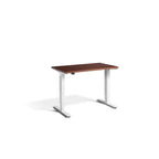 Lavoro Advance Mini 1000 x 600 mm standing desk, white frame, natural dijon walnut desktop