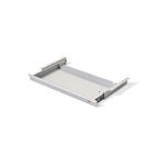 Lavoro Vault lockable under-desk drawer, large 700 mm, silver finish
