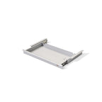 Lavoro Vault lockable under-desk drawer, medium 500 mm, silver finish
