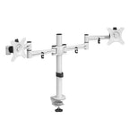 Dams Luna Double Monitor Arm - White Dual Screen