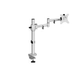 Dams Luna Single Monitor Arm - Silver Front View