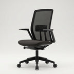 Formetiq Monza Mesh Task Chair - Black Frame Studio Front 3/4 View