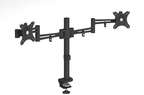 Dams Luna Double Monitor Arm Installed Dual Displays
