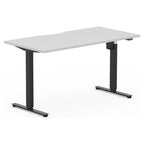 Formetiq SYSTM Single-Motor Standing Desk, Concrete desktop and Black frame
