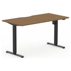 Formetiq SYSTM Single-Motor Standing Desk, Walnut desktop and Black frame