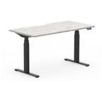 Formetiq SYSTM dual-motor standing desk with Visual Control, Concrete desktop and Black frame