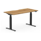 Formetiq SYSTM dual-motor standing desk with Visual Control, Craft Oak desktop and Black frame