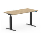 Formetiq SYSTM dual-motor standing desk with Visual Control, Urban Oak desktop and Black frame