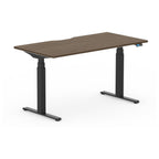 Formetiq SYSTM dual-motor standing desk with Visual Control, Walnut desktop and Black frame