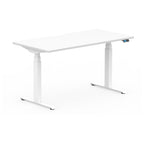 Formetiq SYSTM dual-motor standing desk with Visual Control, Pure White desktop and White frame